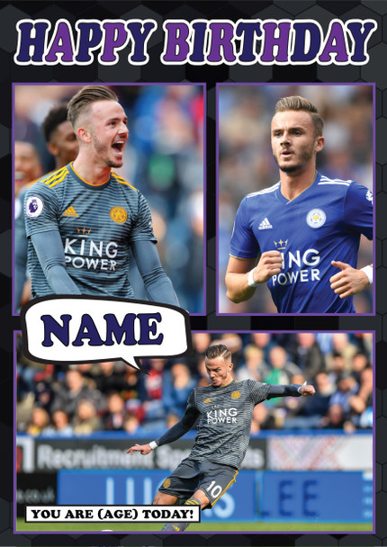 James Maddison Celebrity Fan Football Birthday Card