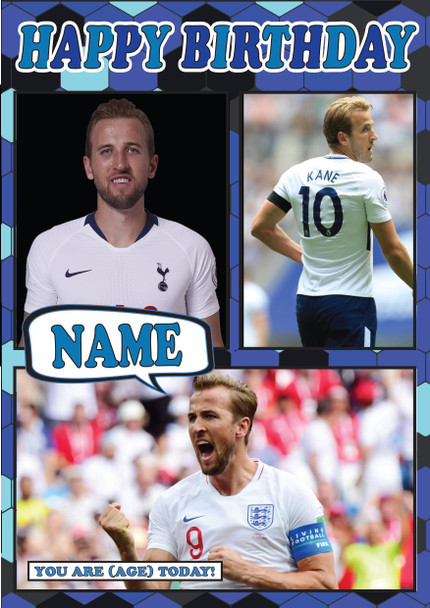 Kane  Celebrity Fan Football Birthday Card