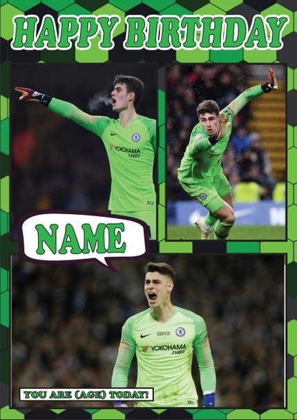 Kepa Celebrity Fan Football Birthday Card