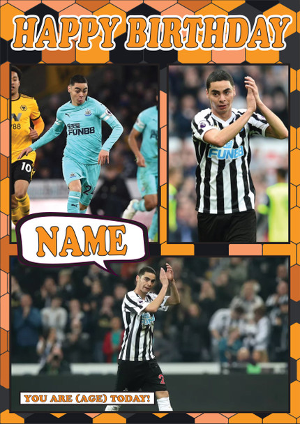 Miguel Almiron Celebrity Fan Football Birthday Card