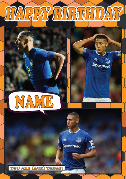 Richarlison Celebrity Fan Football Birthday Card