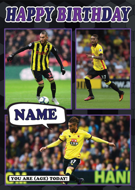 Roberto Pereyra Celebrity Fan Football Birthday Card