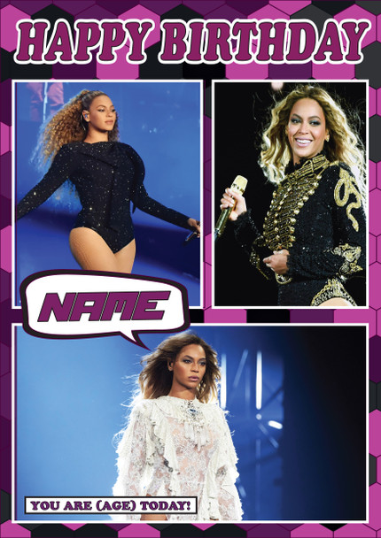 Beyonce Celebrity Fan Birthday Card