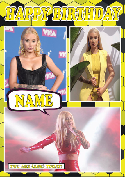 Iggy Azalea Celebrity Fan Birthday Card