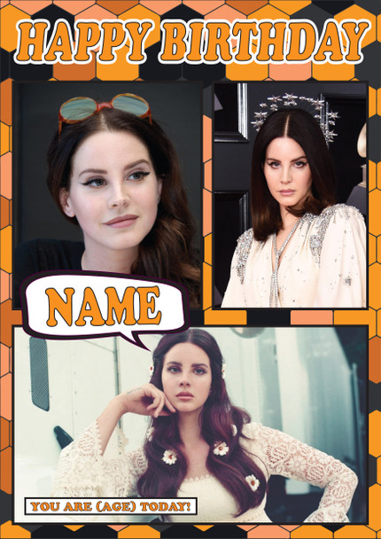 Lana Del Ray Celebrity Fan Birthday Card