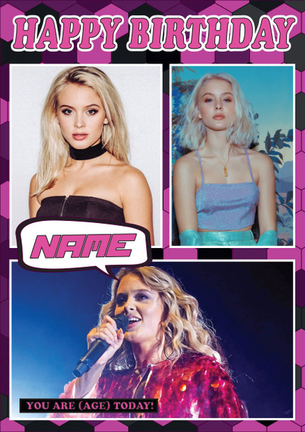 Zara Larsson Celebrity Fan Birthday Card