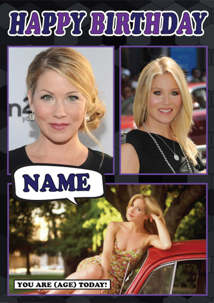 Christina Applegate Celebrity Fan Birthday Card