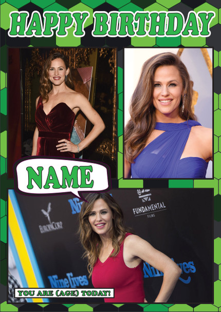 Jennifer Garner Celebrity Fan Birthday Card