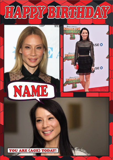 Lucy Liu Celebrity Fan Birthday Card