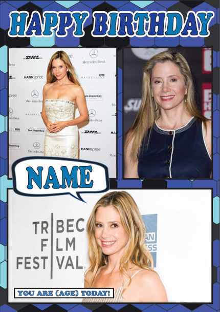 Mira Sorvino Celebrity Fan Birthday Card