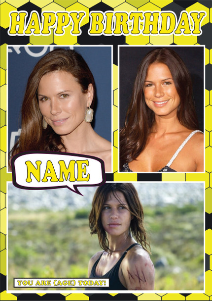 Rhona Mitra Celebrity Fan Birthday Card