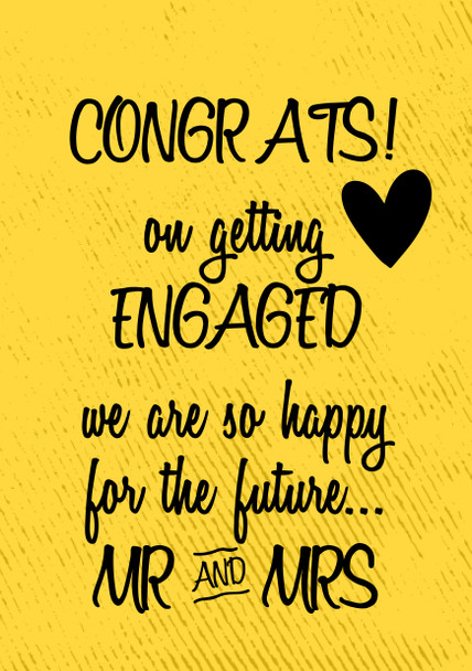 Congratulations Engagement We Are So Happy For The Future Mr And Mrs Birthday Card