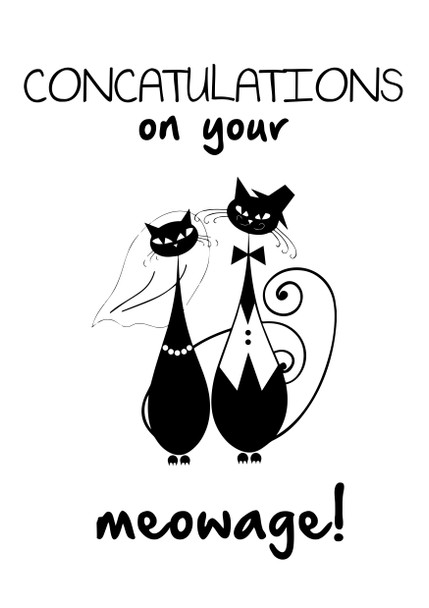 Congratulations On Your Meowage Birthday Card