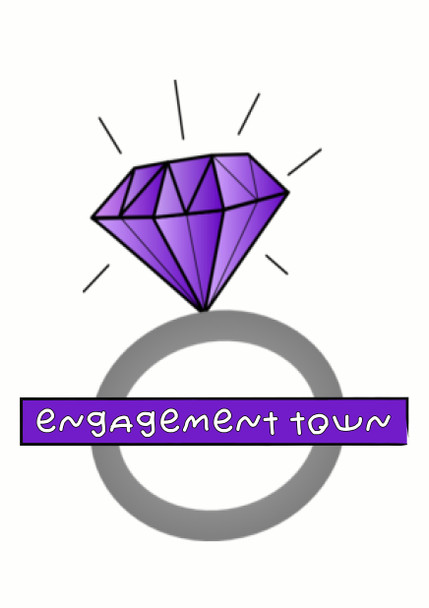 Engagement Town Birthday Card