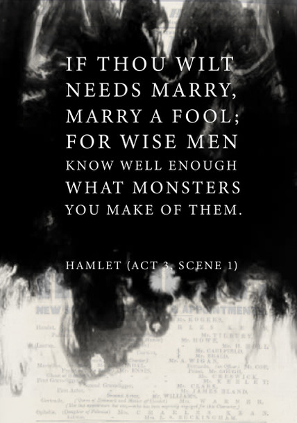Hamlet Marriage Quote Birthday Card
