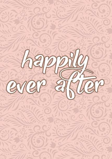 Happily Ever After Pink Birthday Card