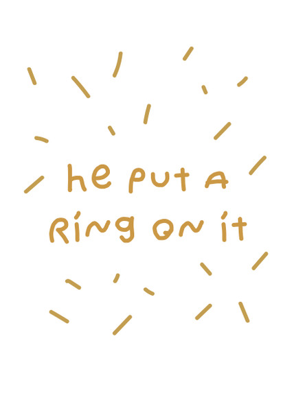 He Put A Ring On It Birthday Card