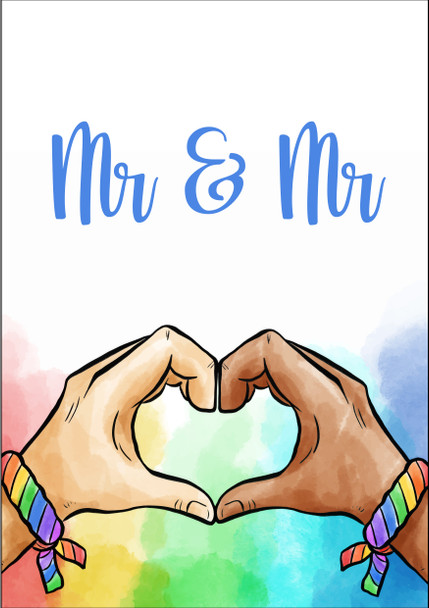 Mr And Mr Rainbow Birthday Card