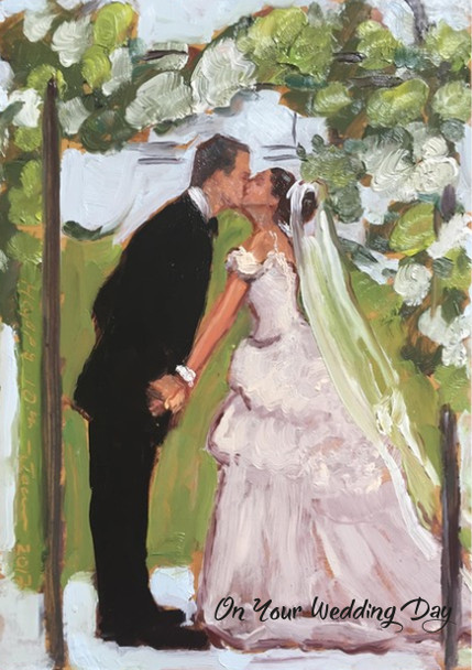 On Your Wedding Day Painting Birthday Card