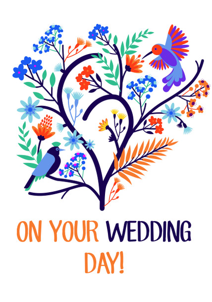 On Your Wedding Day Tree Birthday Card