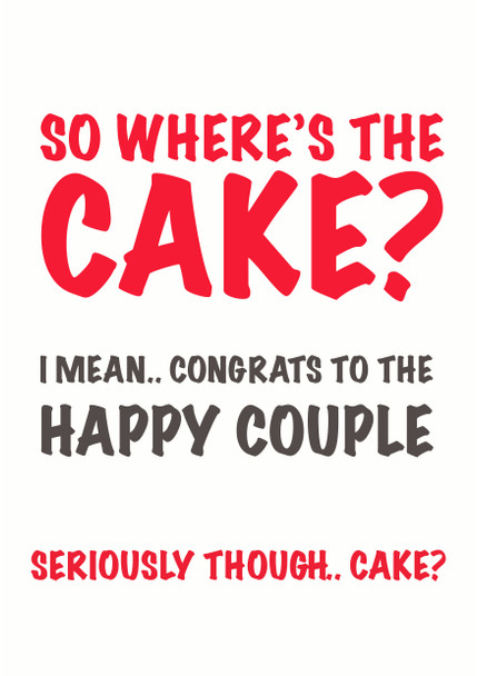 So Wheres The Cake Birthday Card