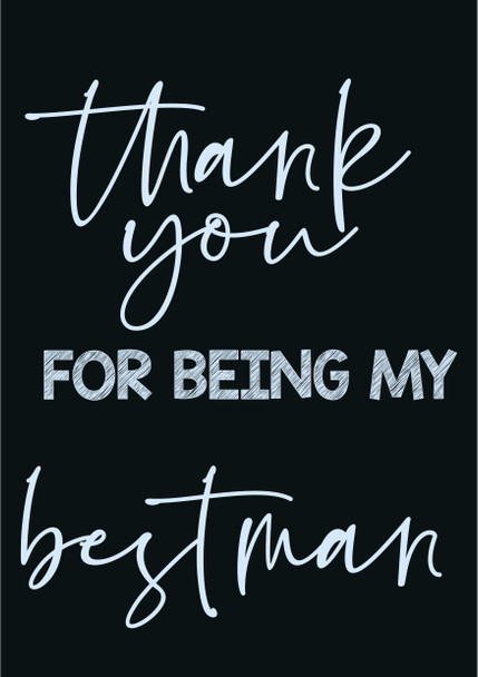 Thank You For Being My Best Man  Birthday Card