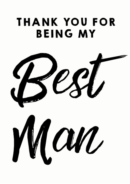 Thank You For Being My Best Man 2 Birthday Card