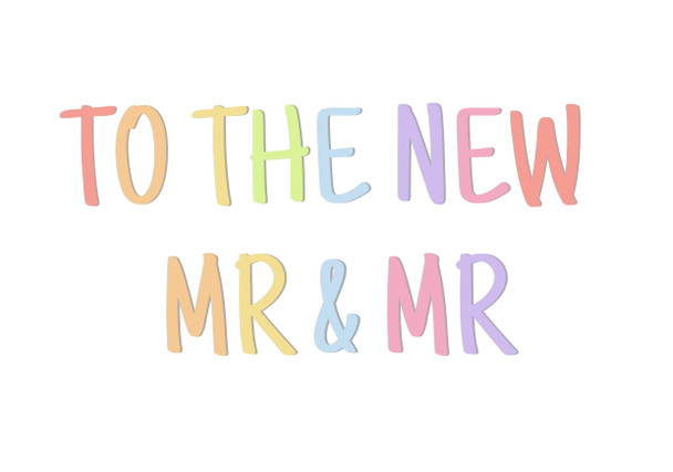 To The New Mr And Mr Birthday Card