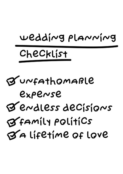 Wedding Planning Checklist Funny Birthday Card