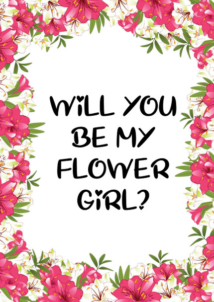 Will You Be My Flower Girl 2 Birthday Card