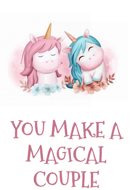 You Make A Magical Couple Unicorns Birthday Card