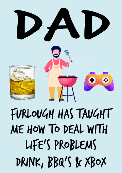 Funny Fathers Day Card 26 Thanks For Teaching Me How To Deal With Lifes Problems