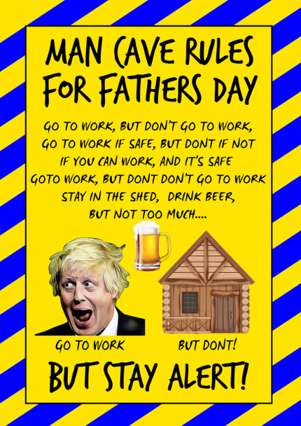 Funny Fathers Day Card 64 Dads Shed