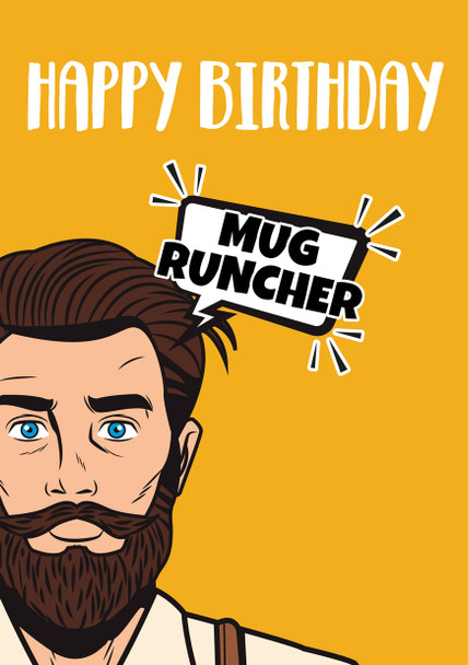 Happy Birthday Mug Runcher Gay Lgbt Birthday Card