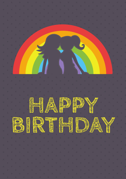 Happy Birthday Rainbow Gay Lgbt Birthday Card