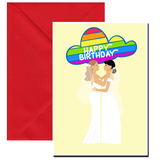 Happy Birthday Wife To Wife Gay Lgbt Birthday Card