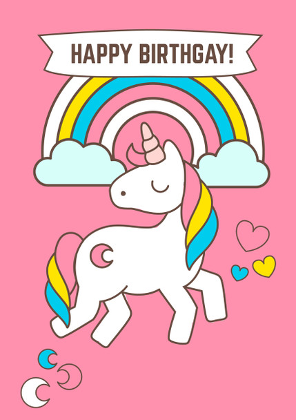 Happy Birthgay Unicorn Gay Lgbt Birthday Card