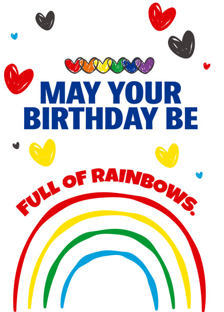 May Your Birthday Be Full Of Gaybows Gay Lgbt Birthday Card