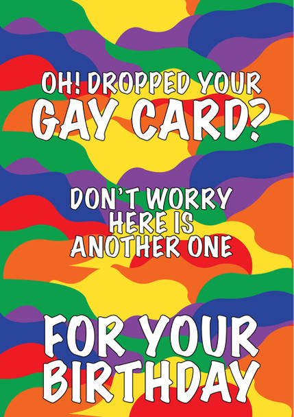 Rm Updatedyou Dropped Your Gay Card Gay Lgbt Birthday Card