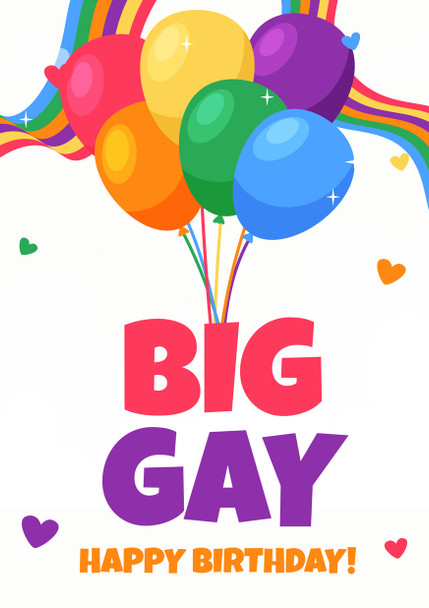 The Big Gay Card Gay Lgbt Birthday Card