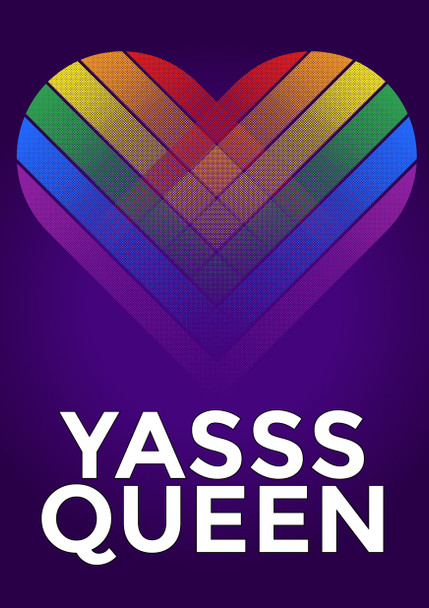 Yess Queen Gay Lgbt Birthday Card