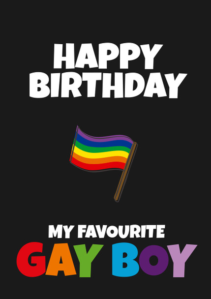 Your My Fav Gay Boy5 Gay Lgbt Birthday Card