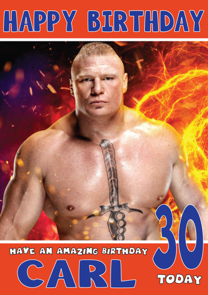 Brock Lesnar 1 Wwe Birthday Card