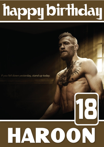 Conor Mcgregor Sports Birthday Card