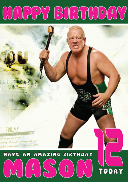 Dave Finlay Wwe Birthday Card