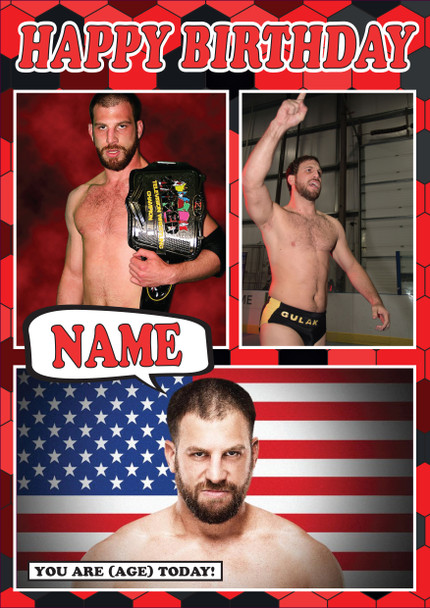 Drew Gulak New Design 1 Ke Birthday Card