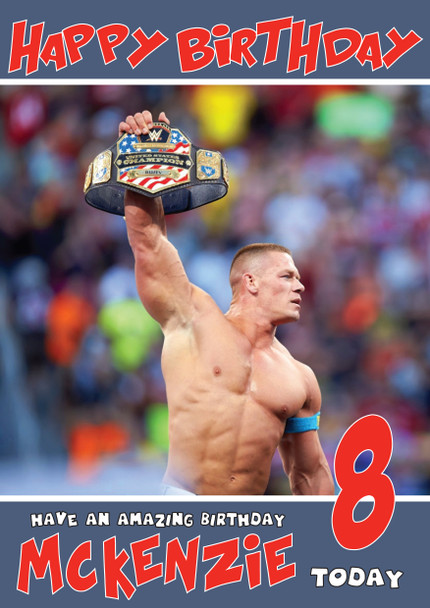 John Cena 1 Wwe Birthday Card