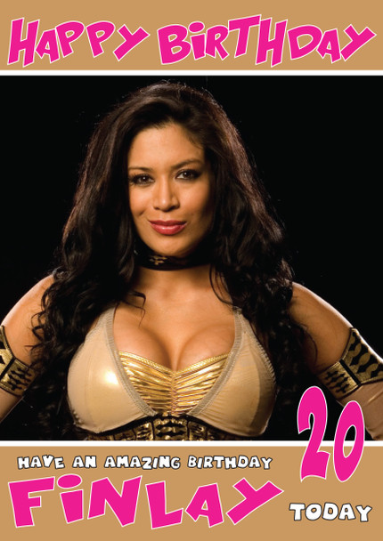 Melina Perez Wwe Birthday Card