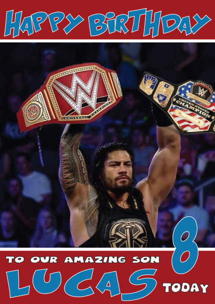 Reigns Roman Wwe Birthday Card