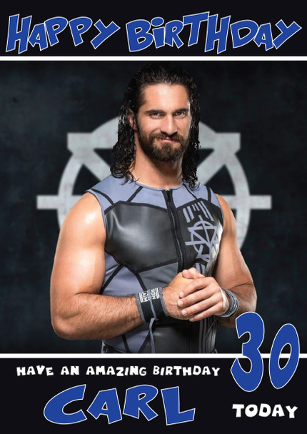 Seth Rollins Wwe Birthday Card